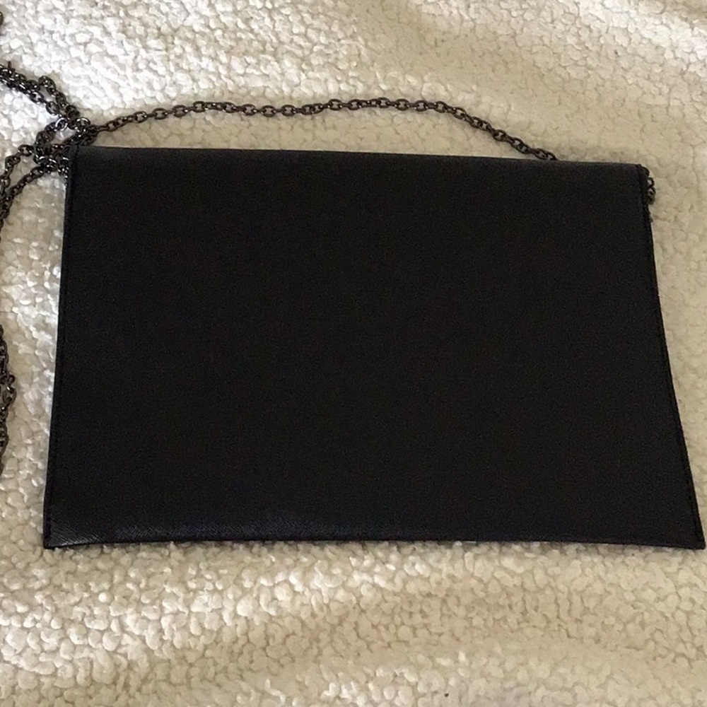 Never used ultra slim chain envelope style black clutch bag - Picture 3 of 5